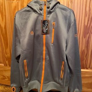 Grey hoodie with built in face mask